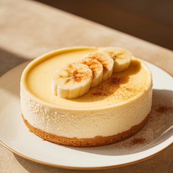 Cheesecake crémeux à la Banane et au Cœur Fondant