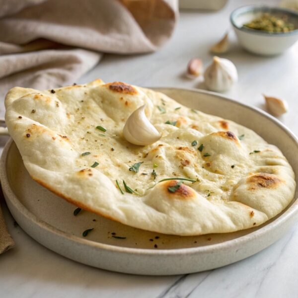 Naan à l'ail moelleux