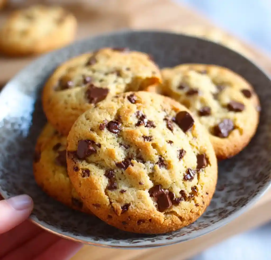 Recette cookies moelleux du Chef Benoît - cookies dorés et moelleux sur plaque de cuisson avec pépites de chocolat fondantes