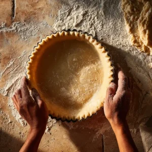 Préparation de la pâte pour tarte au chocolat maison