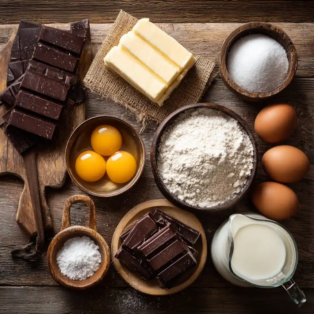 Ingrédients de la Tarte au Chocolat de Grand-Mère