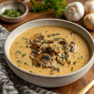 Fiche recette soupe de champignons ultra-facile