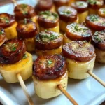 Recette brochettes chorizo banane - préparation 12 minutes facile