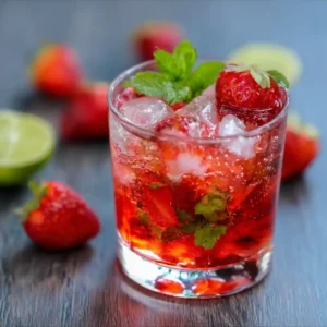 Recette cocktail sans alcool aux fraises et menthe du Chef Benoît - boisson rafraîchissante familiale