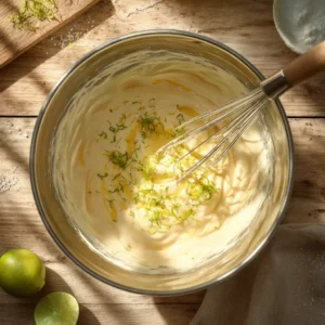 préparation de la crème au mascarpone pour tiramisu aux fruits rouges
