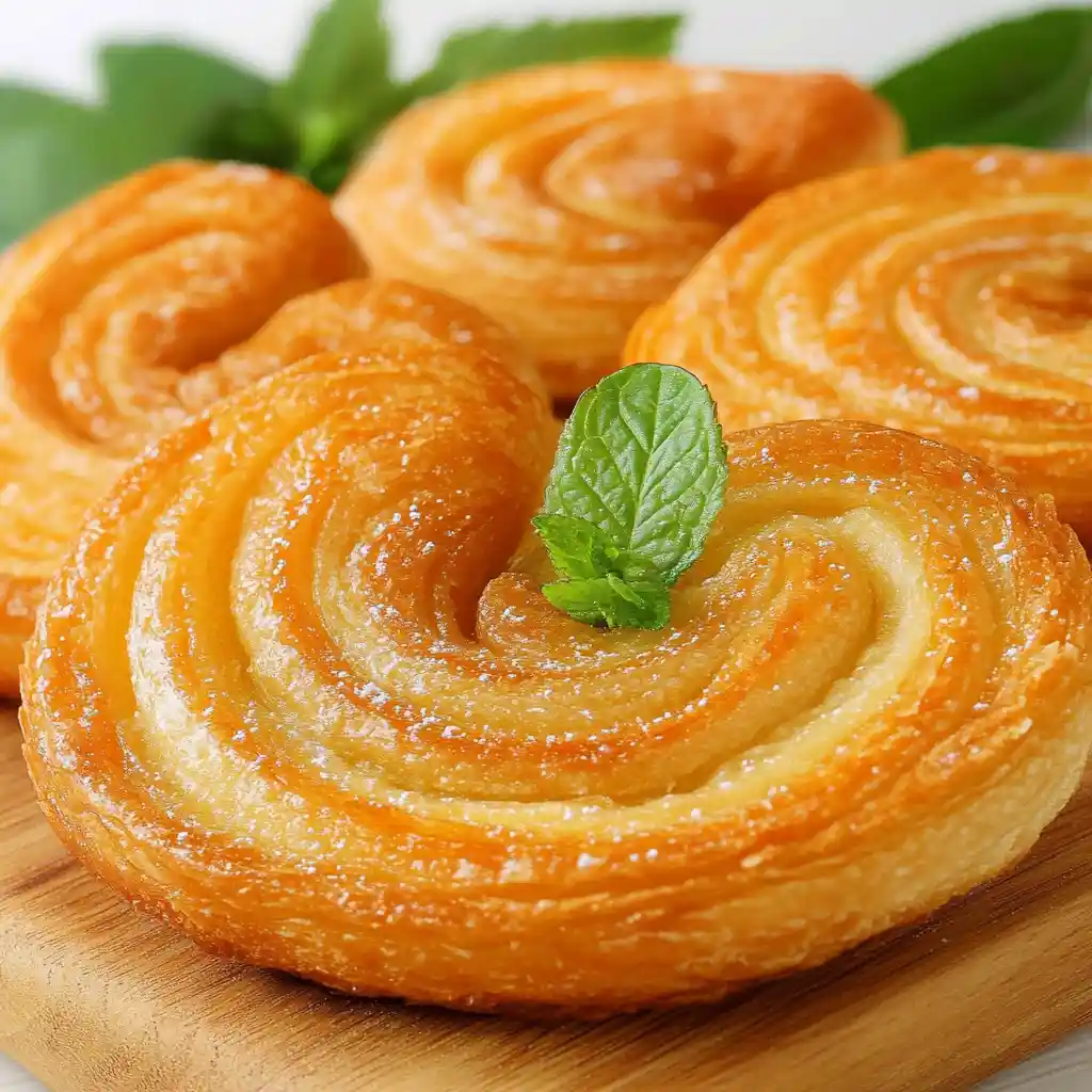 Recette des palmiers français - biscuits feuilletés dorés et croustillants selon la recette authentique de Chef Benoît