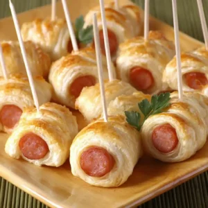 Recette feuilleté salé apéritif - résultat final sur plateau de service