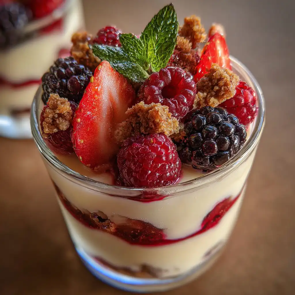 tiramisu aux fruits rouges en verrine