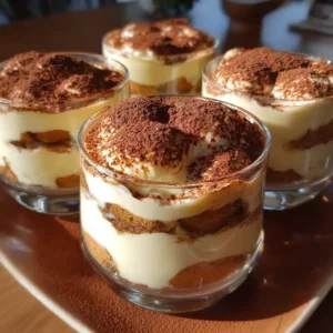 Fiche recette visuelle du tiramisu en verrines