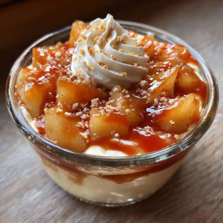 Verrine mascarpone poire caramel avec couches visibles de crème, biscuits émiettés, dés de poire et caramel au beurre salé, présentée dans un verre transparent