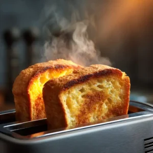 Première étape toast de foie gras au confit d'oignon rouge : grillage du pain de mie brioché