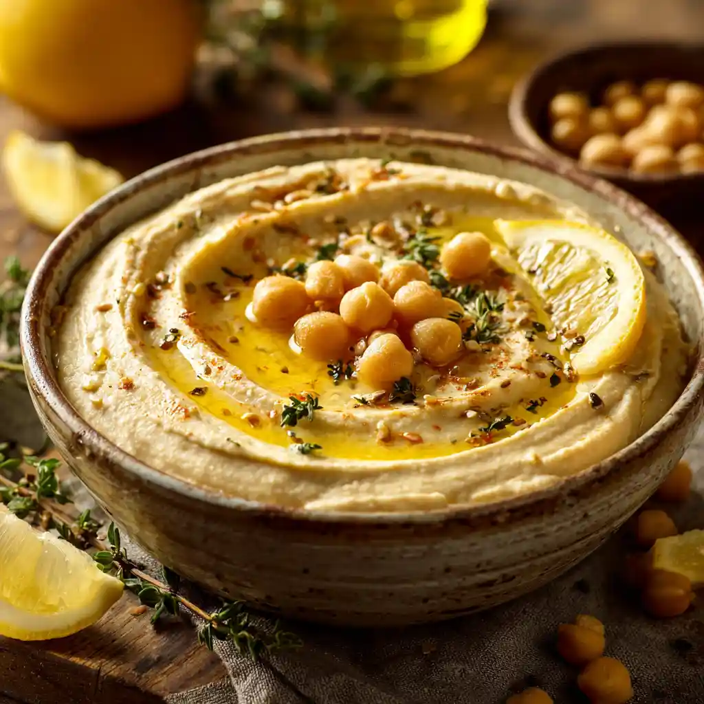 Houmous au citron méditerranéen maison - recette traditionnelle Chef Benoît 35 minutes