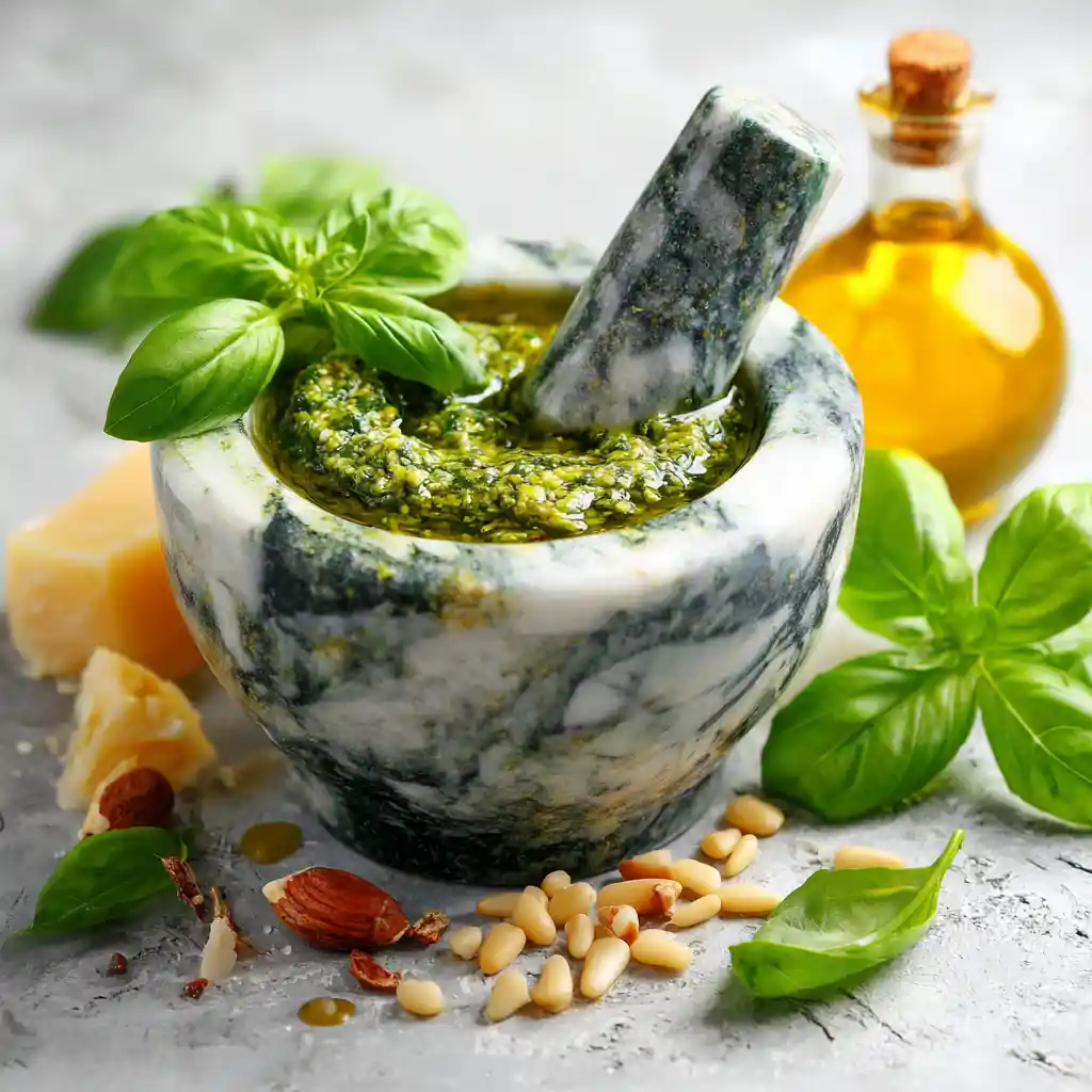 Pesto maison italien basilic frais - recette authentique Chef Benoît technique pro 25 minutes