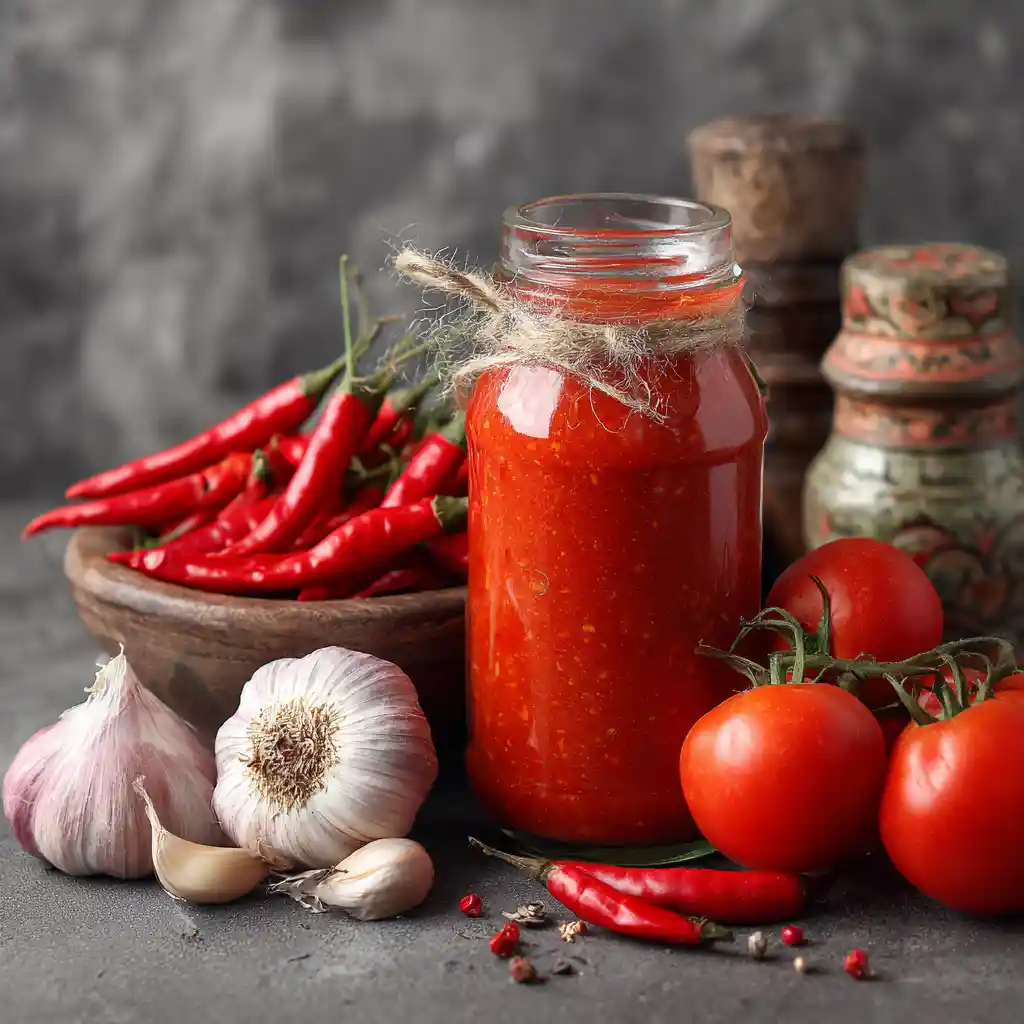 Sauce sriracha maison tomates fraîches - recette Chef Benoît sans conservateurs 10 minutes