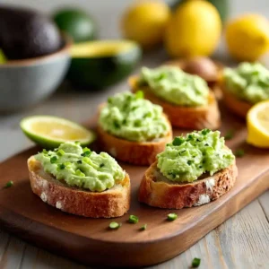 Recette de toasts de mousse d'avocat du Chef Benoît Lambert, style méditerranéen français