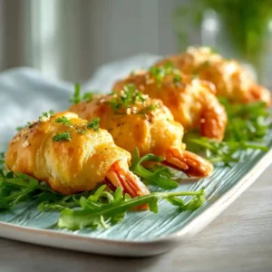 Feuilletés aux crevettes dorés et croustillants