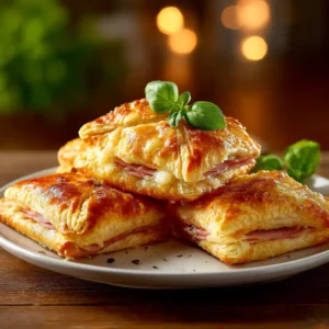 Feuilletés jambon fromage croustillants - la recette apéritive préférée des enfants du Chef Benoît Lambert