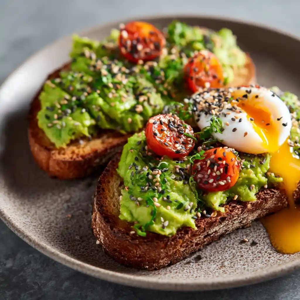 Toast apéritif avocat préparé au Airfryer sans matière grasse