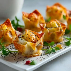 Bouchées apéritives chèvre pavot croustillantes dorées