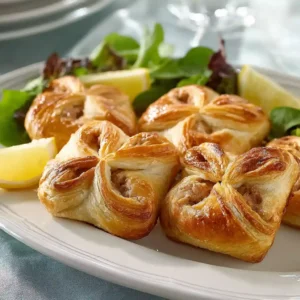 Feuilletés au thon dorés et croustillants