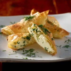 Feuilletés à la feta croustillants dorés avec herbes fraîches