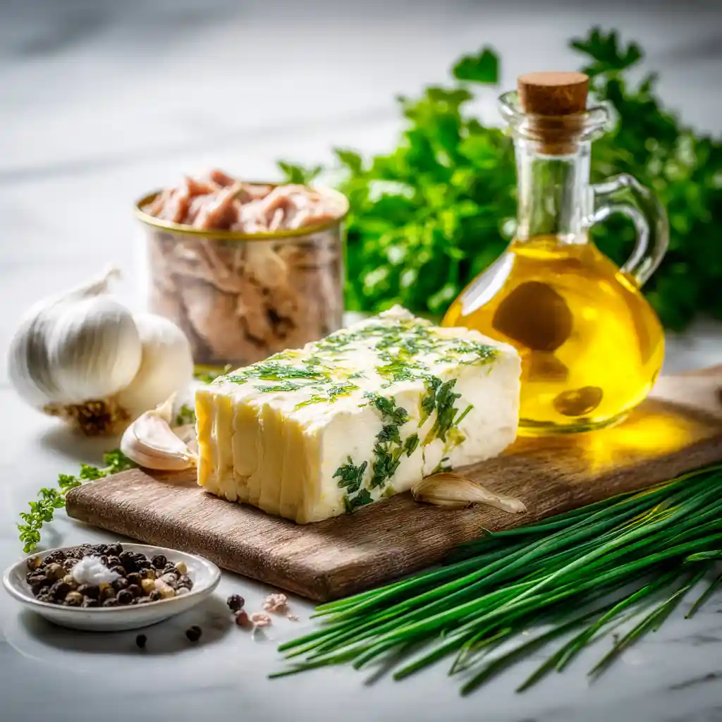 Ingrédients pour feuilletés au thon