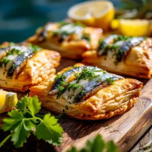 Feuilletés aux anchois dorés et croustillants