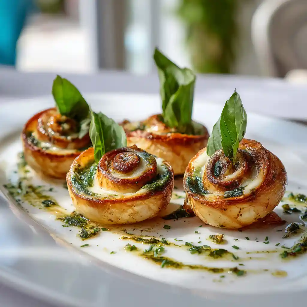 Escargots à l'italienne en spirale - pesto mozzarella - feuillete apero
- 35 minutes