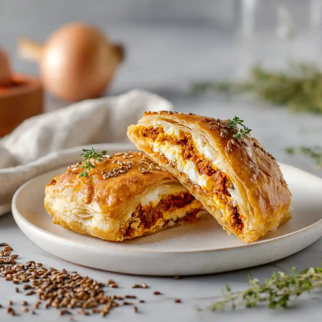 feuillete apero chorizo doré fromage chèvre - épicé crémeux - contraste saveurs - recette 35 minutes