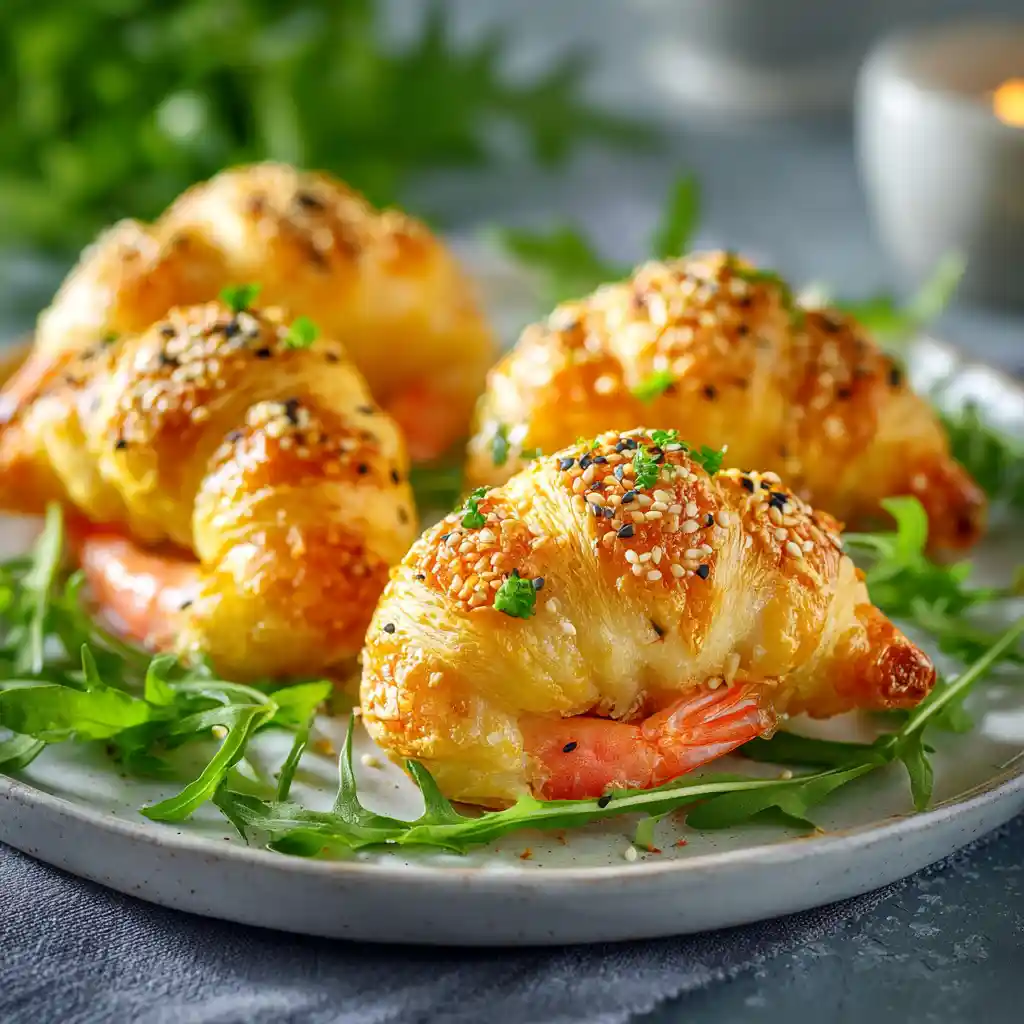feuillete apero aux crevettes élégant - crevettes fraîches - pâte croustillante - apéritif raffiné - 30 minutes