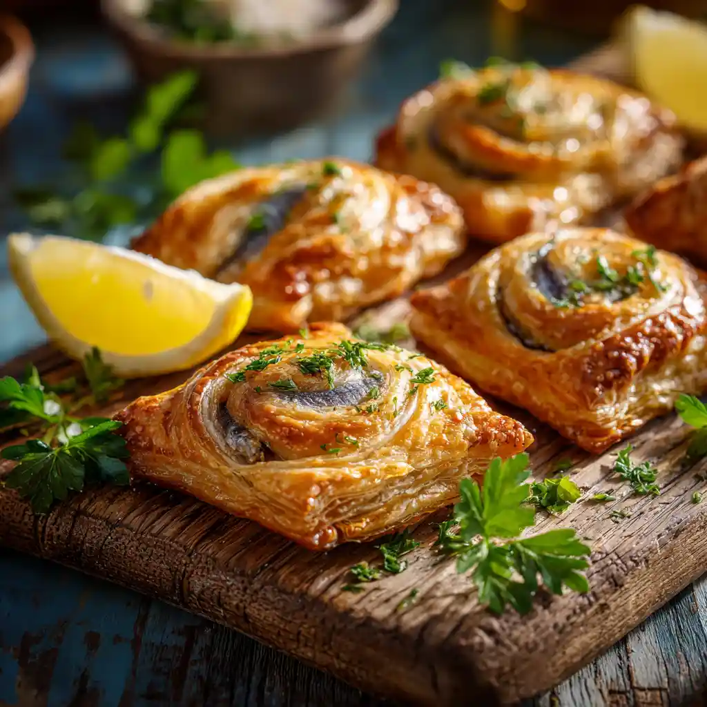 Feuilletés aux anchois - 3 ingrédients seulement - umami distinctive - recette rapide authentique