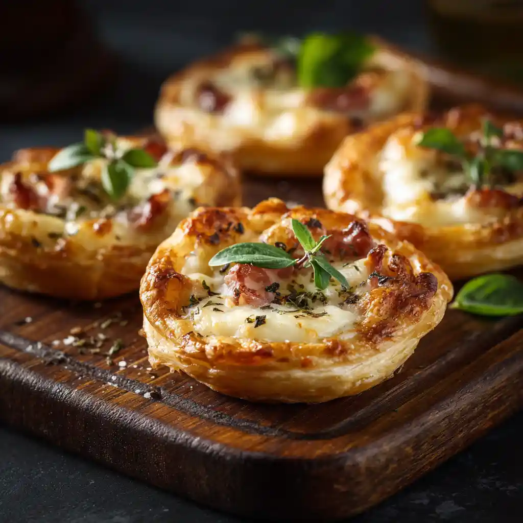 Mini pizza apéritive - pâte feuilletée base - feuillete apero - 50 minutes