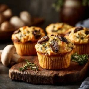 Muffins aux champignons dorés
