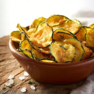 Chips de courgette dorées