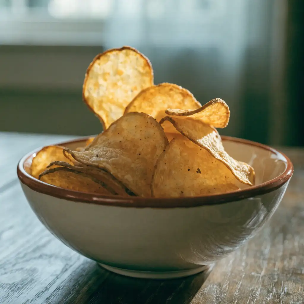 chips maison au four croustillantes 3 ingrédients