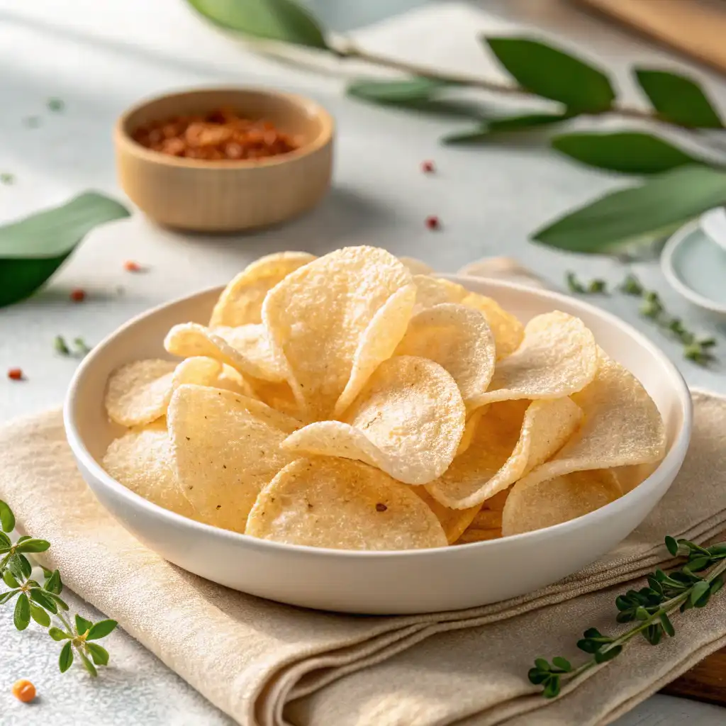Chips aux crevettes maison sans friture croustillante