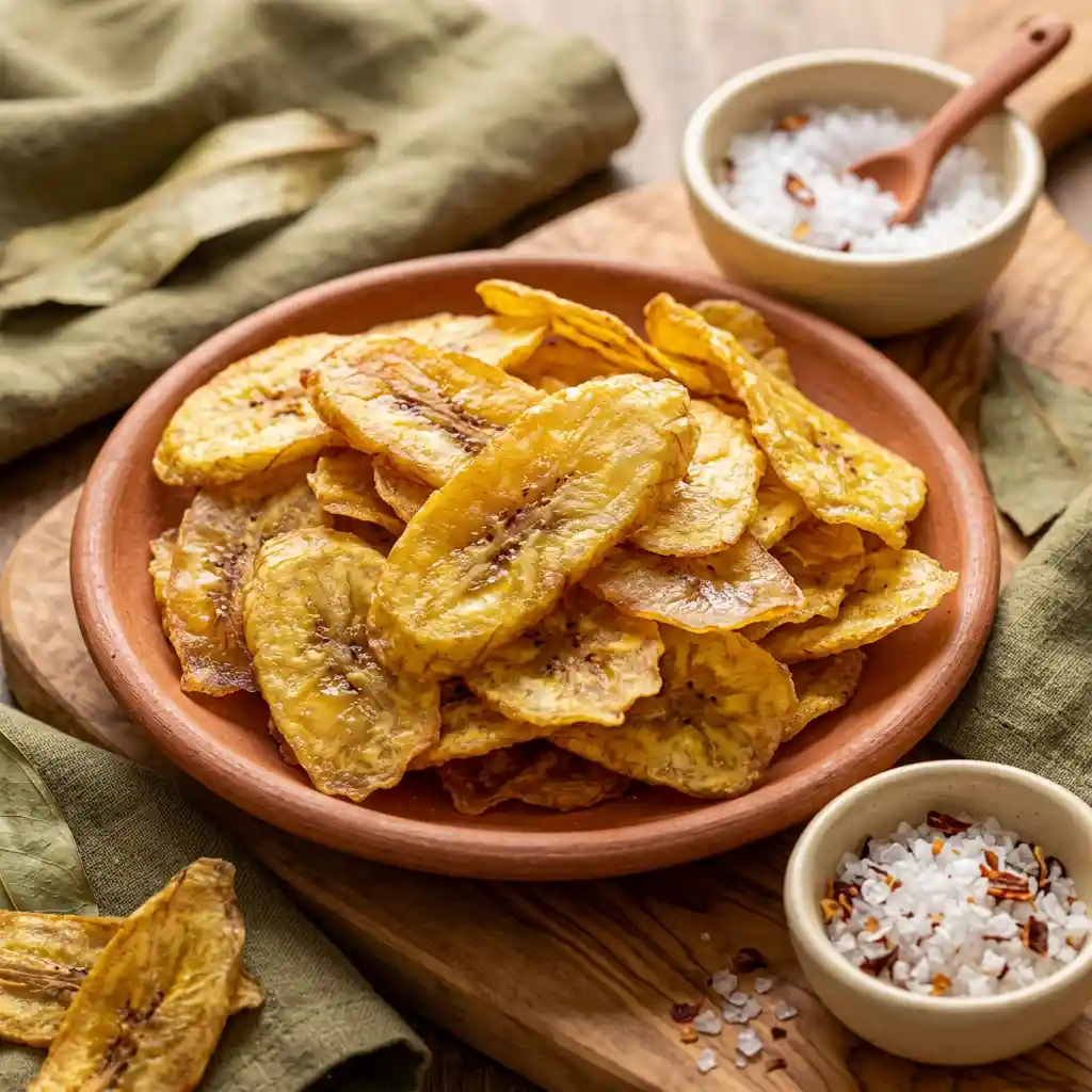 Chips de banane plantain maison croustillante apéro