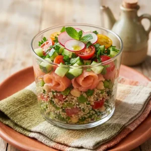 Salade au quinoa au saumon